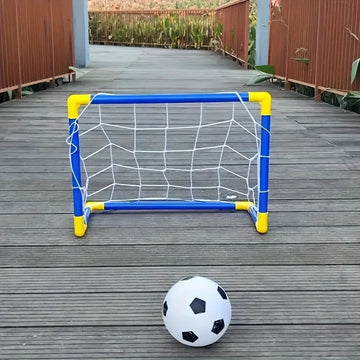 Portable Micro Soccer Goal Set (Net, Pump, Ball Included) | Lightweight Indoor/Outdoor Gear for Park & Beach Training